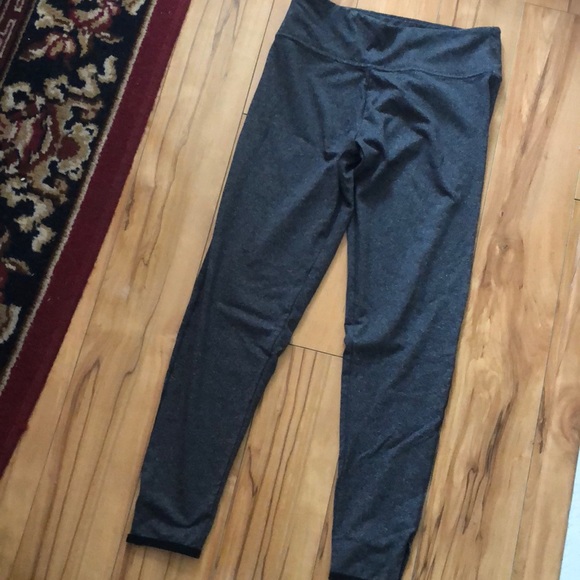 VS Sport Gray Cotton Leggings w Nylon Trim Ankles - Picture 5 of 5
